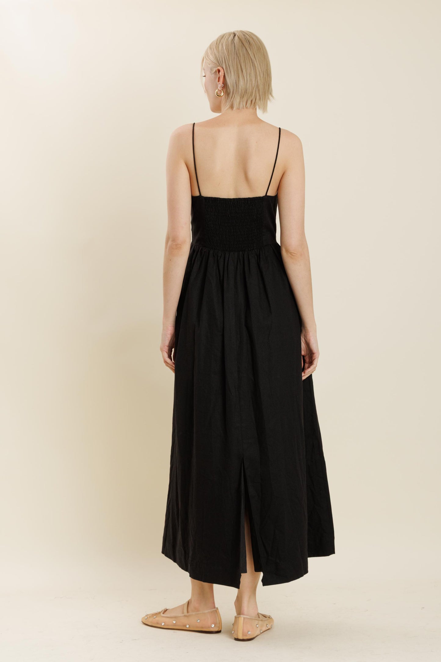 Vale Linen-Blend Maxi Dress