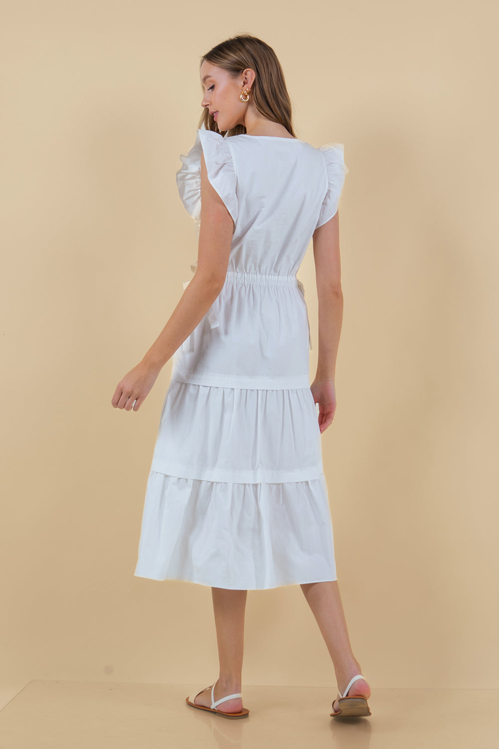 Ivana Cotton Dress in White