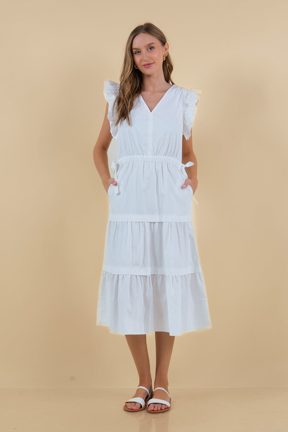 Ivana Cotton Dress in White