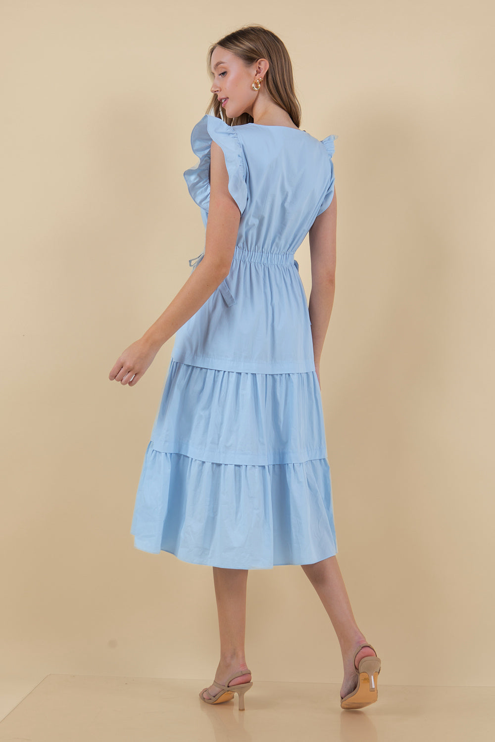 Ivana Cotton Dress in Sky